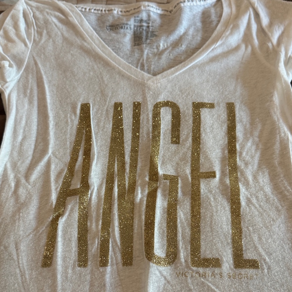 Victoria's Secret Tee with Gold 'ANGEL' Design